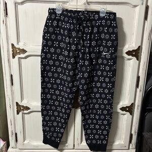 Nike Black and White Snowflake Joggers